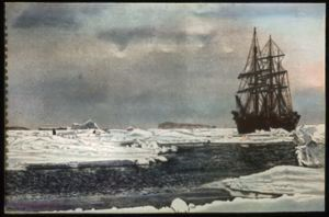 Image of Alert Beset by Ice in Melville Bay, Engraving